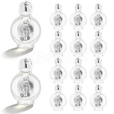 14Pcs Glass Empty Holy Water Bottles for Religious CON-DC0001-23B-1
