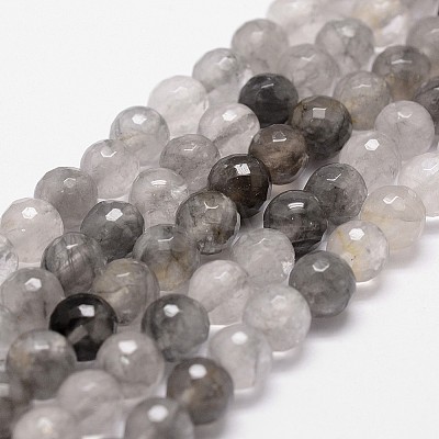 Natural Cloud Quartz Beads Strands G-G736-21-8mm-1