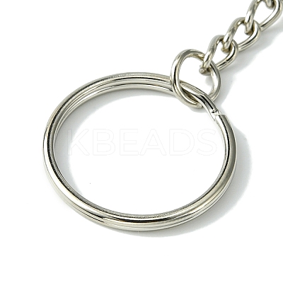 Natural Quartz Crystal Cone Pendant Keychain G-Z033-01U-P-1