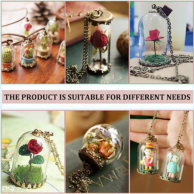 DIY Wish Bottle Pendant Making Kit GLAA-BC0001-25-1