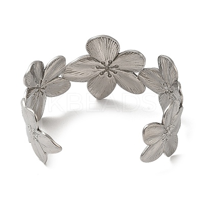 Non-Tarnish 304 Stainless Steel Open Cuff Bangles LS-AJEW-Z009-06D-P-1