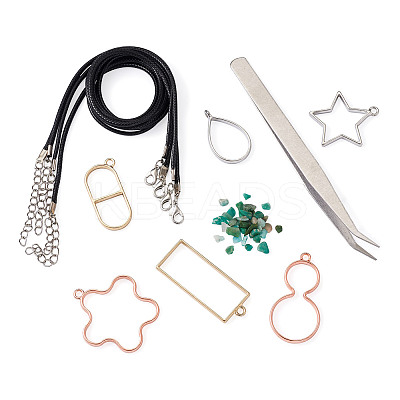 DIY UV/Epoxy Resin Pendant Necklace Making Kits DIY-TA0008-72-1