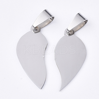 Non-Tarnish 201 Stainless Steel Split Pendants STAS-T048-06-1