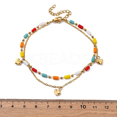 304 Stainless Steel Cable Chain Multi-strand Bracelets LS-BJEW-Z088-02G-1