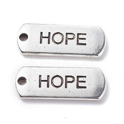 (Defective Closeout Sale: Blister) Tibetan Style Alloy Inspirational Message Pendants TIBEP-XCP0001-02A-1
