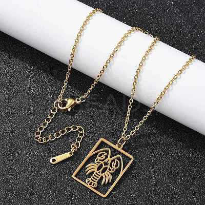 304 Stainless Steel Necklace LS-NJEW-D330-01G-04-1