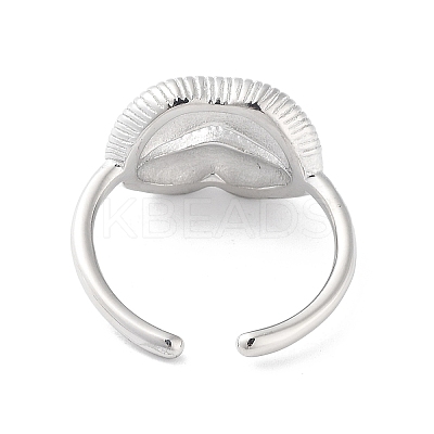 Non-Tarnish 304 Stainless Steel Open Cuff Rings RJEW-H217-01P-1
