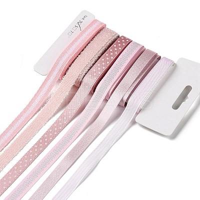 18 Yards 6 Styles Polyester Ribbon SRIB-Q022-D09-1