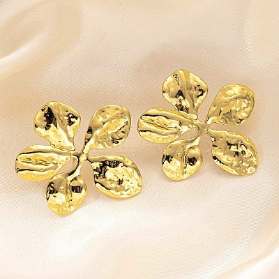 304 Stainless Steel Stud Earrings for Women EJEW-U069-02G-1