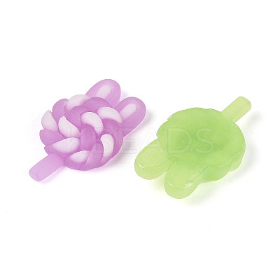 Luminous & Frosted Transparent Resin Cabochons RESI-T026-08M-1