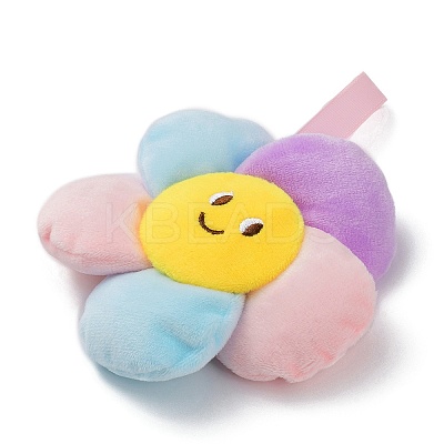 Sunflower with Smiling Face Plush Cloth Pendant Decorations LS-KEYC-A012-03A-1