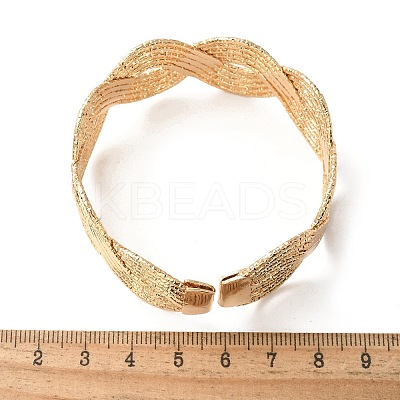 Electrophoresis Iron Cuff Bangles for Women BJEW-M057-02G-1