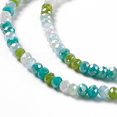 Electroplate Glass Beads Strands EGLA-S192-001A-B10-1