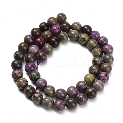 Natural Atlantisite Stichtite Beads Strands G-Z110-C06-8mm-1