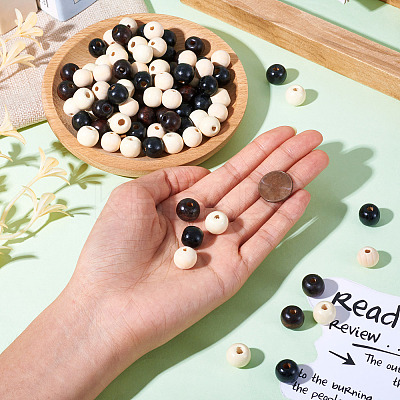 Natural Wood Beads WOOD-CD0001-02-1