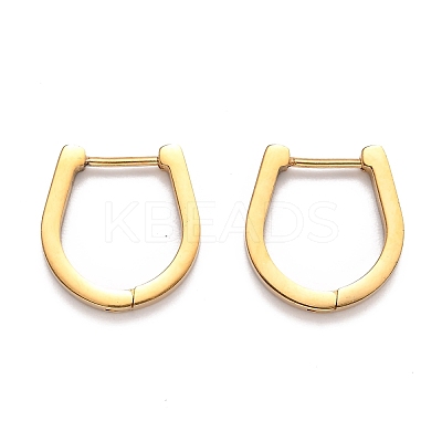 304 Stainless Steel Huggie Hoop Earrings STAS-H156-14B-G-1
