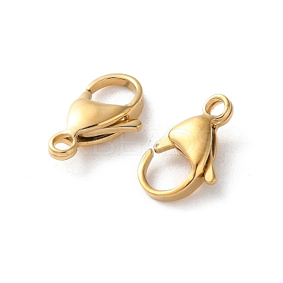304 Stainless Steel Lobster Claw Clasps STAS-V007-01E-G-1