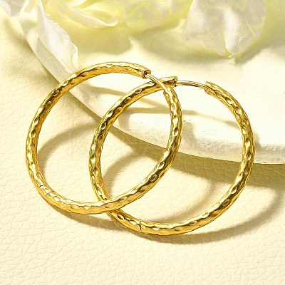 304 Stainless Steel Hoop Earrings for Women EJEW-M068-13D-G-1