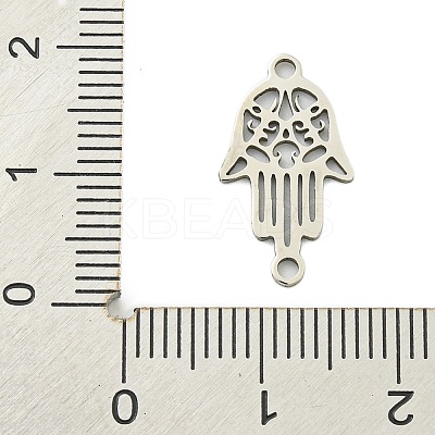 Non-Tarnish 201 Stainless Steel Hollow Connector Charms STAS-M015-16P-1