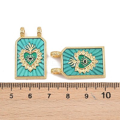 Brass Enamel Pendants X-KK-B157-28A-G-1
