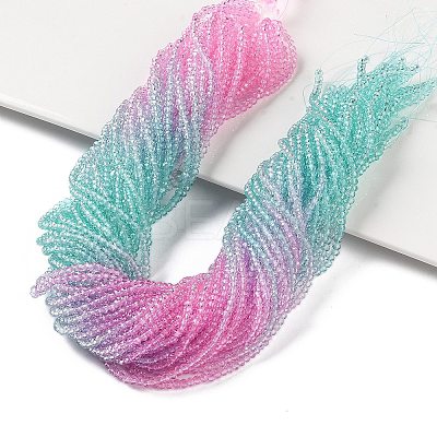 Transparent Painted Glass Beads Strands DGLA-A034-T2mm-A10-1
