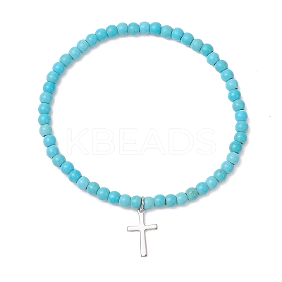 2Pcs 201 Stainless Steel Charm Bracelets BJEW-JB13274-1
