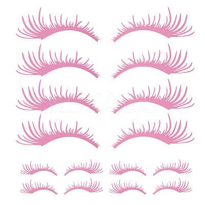 8 Pairs 2 Styles Eyelash Shape Waterproof PVC Picture Stickers DIY-HY0003-05A-1