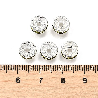 Brass Grade A Rhinestone Spacer Beads RB-A014-Z8mm-09S-1