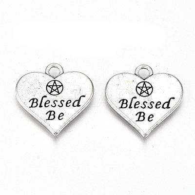 Tibetan Style Alloy Pendants TIBE-S323-034AS-RS-1