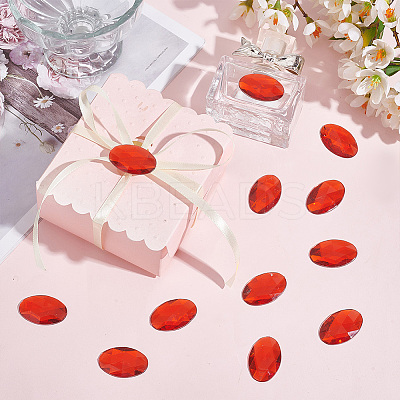 100Pcs Flat Back Acrylic Rhinestone Cabochons OACR-OC0001-19A-1