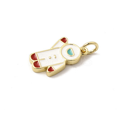 Brass Enamel Pendants KK-K302-21A-G-1