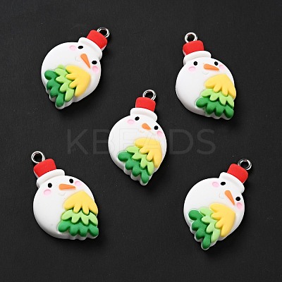 Christmas Opaque Resin Pendants RESI-G043-B02-1