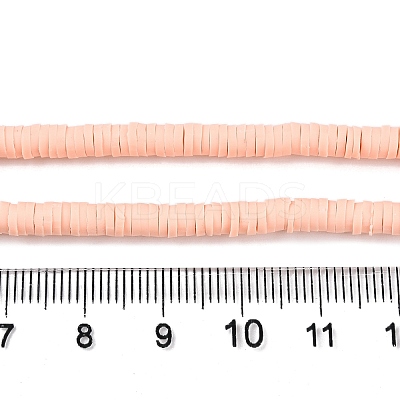 Flat Round Handmade Polymer Clay Bead Spacers CLAY-R067-3.0mm-13-1