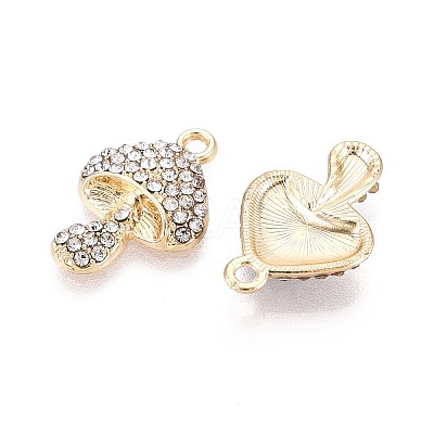 Rack Plating Alloy Rhinestone Pendants PALLOY-T091-26A-G-1