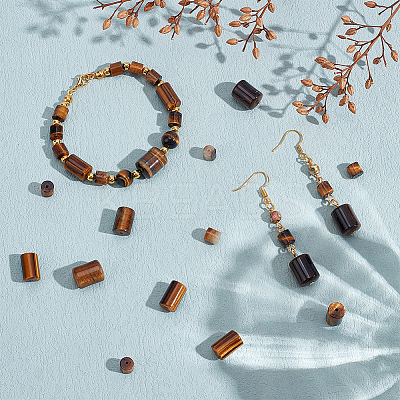 57Pcs 3 Styles Natural Tiger Eye Beads Sets G-WR0001-04-1