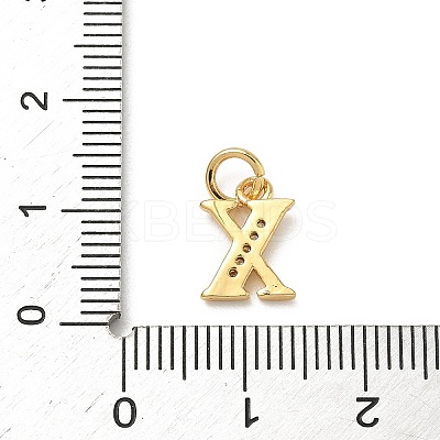 Brass Micro Pave Cubic Zirconia Charms KK-I382-03G-X-1