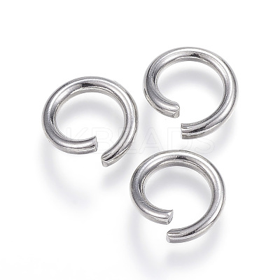 Non-Tarnish 304 Stainless Steel Open Jump Rings X-STAS-E113-09P-1