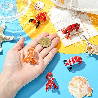 5Pcs 5 Colors Handmade Lampwork Pendants LAMP-CJ0003-05-1