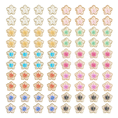 200Pcs 10 Colors Plating Acrylic Cabochons OACR-TA0001-17-1