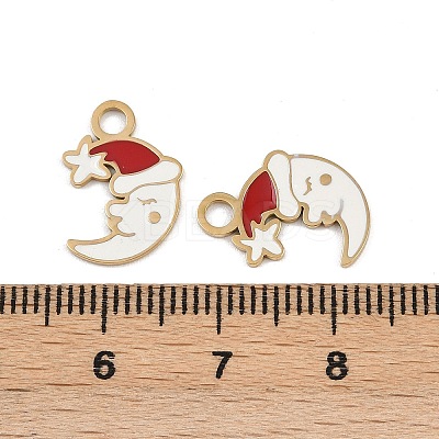 304 Stainless Steel Enamel Pendants STAS-G357-01G-05-1