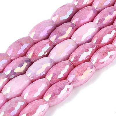 Anti-Tarnish Electroplate Glass Beads Strands EGLA-Q130-02A-12-1