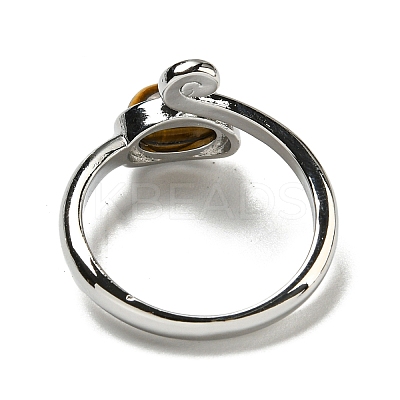 Natural Tiger EyeAdjustable Rings RJEW-K269-08P-02-1