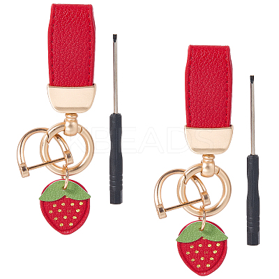 2Pcs Alloy Pendant Decorations KEYC-SP0001-40-1