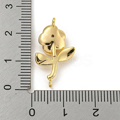 Long-Lasting Brass Micro Pave Clear Cubic Zirconia Connector Charms LS-KK-O008-03A-G-1