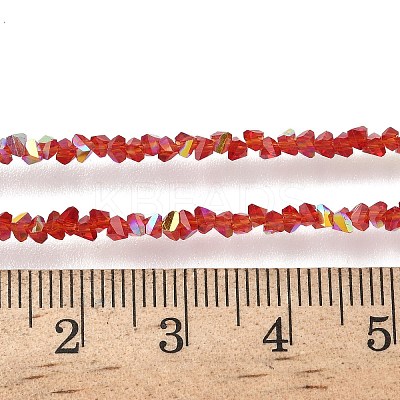 Electroplate Transparent Glass Beads Strands EGLA-P061-04C-AB04-1