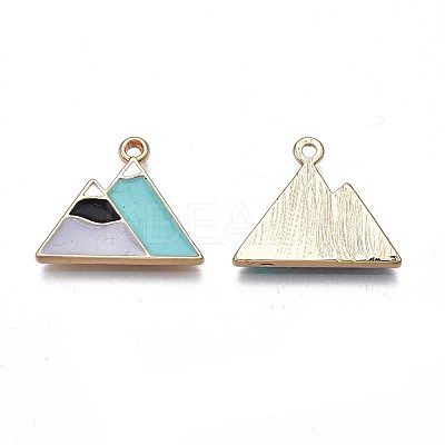 Rack Plating Alloy Enamel Pendants ENAM-S122-67-1