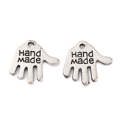 Tibetan Style Alloy Hand Carved Word Hand Made Charms LS-X-TIBEP-O009-31-1