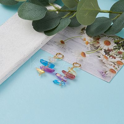 Brass Huggie Hoop Earrings EJEW-JE04431-1