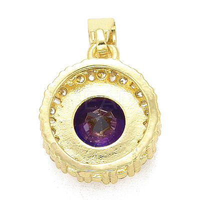 Brass Micro Pave Cubic Zirconia Pendants LS-KK-E277-02G-1