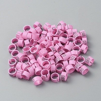 Plastic Poultry Leg Identification Bands AJEW-WH0415-99H-1